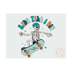 Skateboard Skeleton PNG-Halloween Sublimation Digital Design Download-retro png, skeleton png, spooky season png, boy Ha