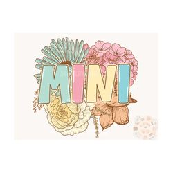 Mini PNG-Floral Bouquet Sublimation Digital Design Download-spring mini png, floral mini png, easter mini png, little gi