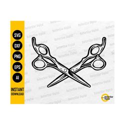 Crossed Scissors SVG | Cut Clipper Trimmer Razor Blade Shave Grooming | Cricut Cutting File Printable Clip Art Vector Di