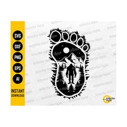 Bigfoot SVG | Big Foot SVG | Wild Monster T-Shirt Decal Sticker Graphics | Cricut Cut Files Silhouette Clipart Vector Di