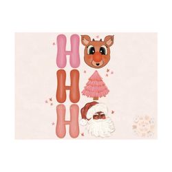Ho Ho Ho PNG-Christmas Sublimation Digital Design Download-reindeer png, Santas reindeer png, Santa Claus png, boho Chri