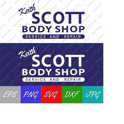 One Tree Hill SVG, Keith Scott Body Shop Logo, Vector Digital Download SVG, EPS, Png, Jpeg, Dxf
