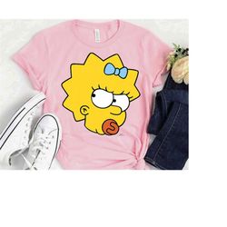 The Simpsons Maggie Simpson Angry Big Face T-Shirt, Simpsons Family Birthday Shirt, Disneyland Family Matching Outfits,
