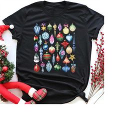 Christmas Glass Ornaments Shirt, Vintage Christmas Shirt, Ornaments Lover Shirt, Christmas Lover Shirt