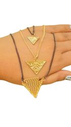 Handcrafted Modern Three-Layer Metal Chain Pendants for Women by Tanishka Trends