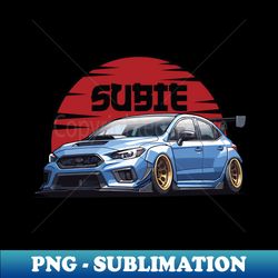 JDM Car Art - Widebody Modified Subie Raptor Eye Japanese Car - Signature Sublimation PNG File - Fashionable and Fearless