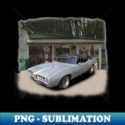 1969 Pontiac GTO in our filling station series - Stylish Sublimation Digital Download - Unleash Your Creative Barbie Style