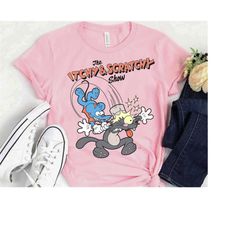 The Simpsons Itchy and Scratchy Hammer Shirt, The Simpsons Family Shirt, Disneyland Family Matching Outfits, Magic Kingd