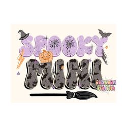 Spooky Mini PNG-Halloween Sublimation Digital Design Download-bats png, spooky season png, mom and me png, png for kids,