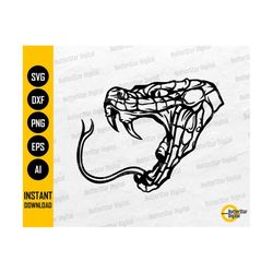 Snake Head SVG | Serpent SVG | Reptile Animal T-Shirt Vinyl Graphics | Cricut Cutting File Silhouette Clip Art Vector Di