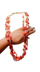Handcrafted Modern Glass Bead and Flowers Necklace for Women by Tanishka Trends