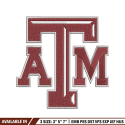 Texas A&M Aggies embroidery design, Texas A&M Aggies embroidery, logo Sport, Sport embroidery, NCAA embroidery.