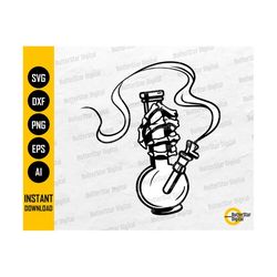 Skeleton Hand Smoking Pot SVG | Weed SVG | 420 Hemp Dope Ganja Baked Stoned | Cutting Files Printable Clip Art Vector Di