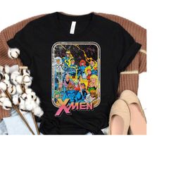Marvel X-Men Classic Vintage Comic Group Shot T-Shirt, Marvel Comics Tee, Vacation Trip,Disneyland Family Party Gift,Dis