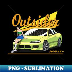 Kawaii outsider anime girl - Retro PNG Sublimation Digital Download - Show Your Support for the Star Player
