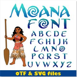 Moana Font OTF, Moana Font SVG, Moana letters svg Cricut, Disney Fonts, Moana Font ttf, Cartoon Fonts