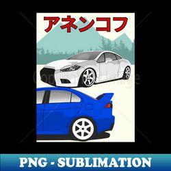 EVO X VS Eclipse 4 - Retro PNG Sublimation Digital Download - Fashionable and Fearless