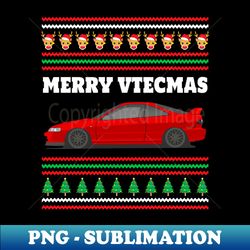Merry Vtecmas Red Integra - PNG Transparent Sublimation File - Elevate Your Hat Game