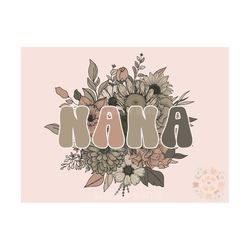 Floral Nana PNG-Sublimation Design Download-Nana sublimation, nana png, retro nana png, summer nana png, vintage nana pn
