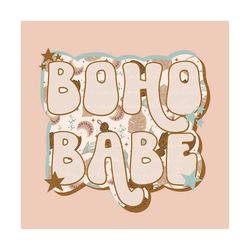 Boho Babe PNG sublimation design download, boho png for t-shirts, boho hippie design for sublimation, boho baby girl png