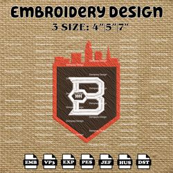 Cleveland Browns Embroidery Pattern, NFL Cleveland Browns Embroidery Designs, NFL Logo Embroidery Files