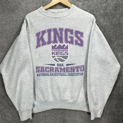 Vintage Sacramento Kings Sweatshirt, Retro 90s NBA Kings Basketball Unisex Shirt