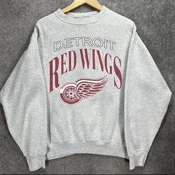 Vintage 90s Detroit Red Wings Hockey Sweatshirt, Detroit Red Wings Unisex Shirt
