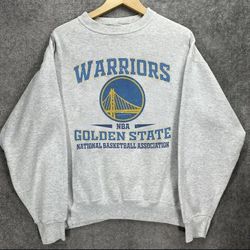 Vintage 90s Golden State Warriors Basketball Crewneck Sweatshirt Men Women Shirt