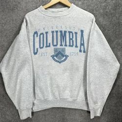 Vintage Columbia University Sweatshirt, Columbia University Men Women Shirt tee