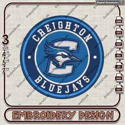 NCAA Logo Embroidery Files, NCAA Creighton Bluejays Embroidery Designs, Creighton Bluejays Machine Embroidery Designs