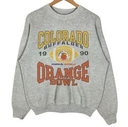 Vintage University Of Colorado Buffaloes 1990 Orange Bowl football Sweatshirt