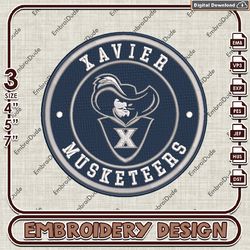 NCAA Logo Embroidery Files, NCAA Xavier Musketeers Embroidery Designs, Xavier Musketeers Machine Embroidery Designs