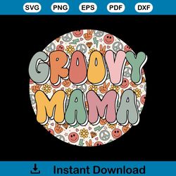 Groovy Mama Hippie PNGSublimation Instant Digital Design