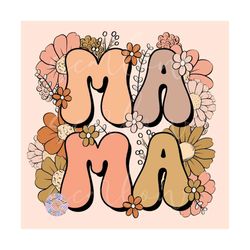 Floral Mama PNG Sublimation Digital Design Download, flowers png, png for moms, mama png design, trendy mama png, fall m