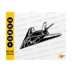 Stealth Plane SVG | Air Force Stencil Vinyl Sticker Graphics | Cricut Cutting File Printable Clip Art Vector Digital Dow