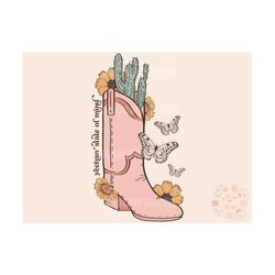 Yeehaw State of Mind PNG-Cowgirl Boot Sublimation Digital Design Download-butterfly png, flowers png, floral png, wester