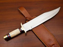 Rody Stan HUGE CUSTOM HAND FORGED D2 BLADE BOWIE HUNTING KNIFE/CAMEL BONE. Christmas Gift, New Year Gift 11