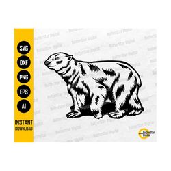 Polar Bear SVG | Winter Animal Wildlife Illustration Drawing | Cricut Cameo Cutting Files Printables Clip Art Vector Dig
