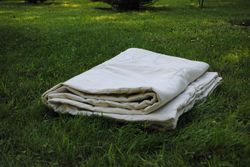 Cotton Blanket With Hemp Filler Plaid Blanket With Hemp Filler