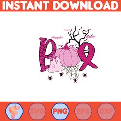 Boo Png, Designs Breast Cancer Groovy Style Png, Cancer Png, Cancer Awareness, Pink Ribbon, Breast Cancer Png