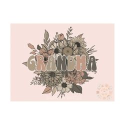 Floral Grandma PNG-Sublimation Design Download- grandma sublimation, grandmother png, retro grandma png, summer grandma