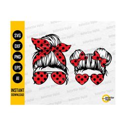 Mom Life Kid Life SVG | Ladybug Momlife SVG | Polka Dots Kidlife SVG | Cutting File Printable Cuttable Clipart Vector Di