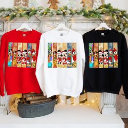 Vintage Disneyland Christmas Sweatshirt, Christmas Family Shirt, Mickey and Friends Christmas Sweatshirt, Disneyland Swe
