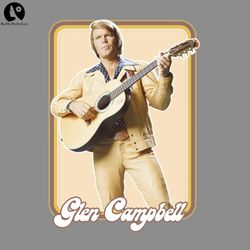 Glen Campbell Retro 70s Style Fan Design PNG, Digital Download