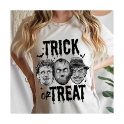 Trick Or Treat PNG, Retro Halloween png, horror Halloween sublimation design scary movie png, trendy Halloween graphic f