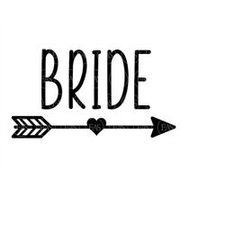 Bride Svg, Wedding Svg, Bridal Party Svg, Bridal Shower Svg. Vector Cut file for Cricut, Silhouette, Sticker, Stencil, P