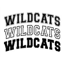 Wildcats Svg, Wildcats Arched Varsity Font, Go Wildcats Svg, Wildcats Jersey, Wildcats Team. Vector Cut file Cricut, Pdf