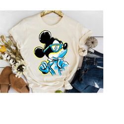 Disney Mickey Mouse Icy Cool Paint Drip T-Shirt, Disney Mickey T-shirt, Walt Disney World, Magic Kingdom, Disneyland Tri
