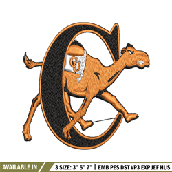 Campbell Fighting Camels embroidery design, Campbell Fighting Camels embroidery, Sport embroidery, NCAA embroidery.