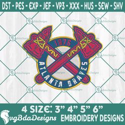 Atlanta Braves Embroidery Designs, MLB Logo Embroidered, Braves Embroidery Designs Baseball Embroidery Designs